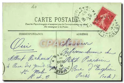 Saint-Malo — Estátua de Chateaubriand — LL. — Verso