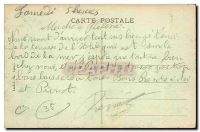 Brzeg Zielonego Diamentu — St-Malo - La Rade — wydawca anonimowy, numer serii nie widoczny — Rewers