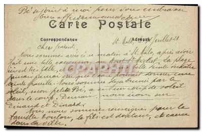 Saint-Malo — A Praia de Bon-Secours e a Ilha do Grande Bey — LL — Verso
