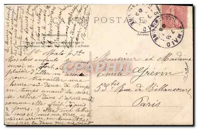 Saint-Malo — O Forte Nacional à maré alta — G.F. n°4028 — Verso