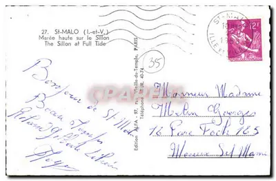 Marea alta sul Sillon — St-Malo (Ille-et-Vilaine) — Edizione ALFA, n°35 — Verso