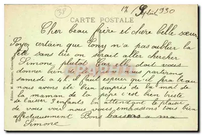 Grenoble - Stacja i Moucherotte — Wydawnictwo M. Boucher, nr 114 — Rewers