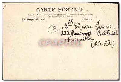 Grenoble — Plac Victor-Hugo i łańcuch Alp — Fot. O.V. Souvenir Fernand — Rewers