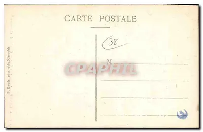 Grenoble — Avenue de la Gare — Cámara de Comercio — P. Gaude, fot. edit. Grenoble — Reverso
