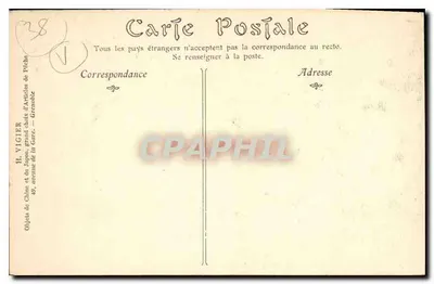 Grenoble — Pałac Sądowy i Statua Bayarda — ND Phot — Rewers