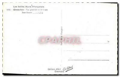 Grenoble — Ogólny widok i kanał — Wydawnictwo Art André, Grenoble — Rewers