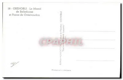 Grenoble - Massif de Belledonne i Plaine de Crésivaudan — Wydawnictwo « LA CIGOGNE » — Rewers