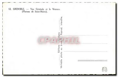 Grenoble — Ogólny widok i Vercors (Plateau de Saint-Nizier). — Rewers