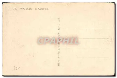MARSEILLE - La Canebière — Wydawnictwo G. Gandu Mireille — Rewers