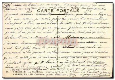 La Canébière — Marsylia — Tardy, Foto-Wydawca, nr 17 — Rewers