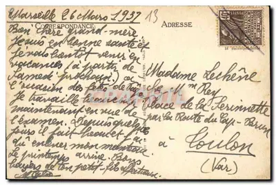 Marseille — Le Port Saint-Jean et la Cathédrale — LL — Verso
