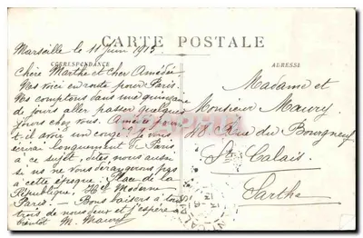 Marsiglia - Fontaine Cantini (Piazza Carnot) — SAP 17 — editore SAP — Verso
