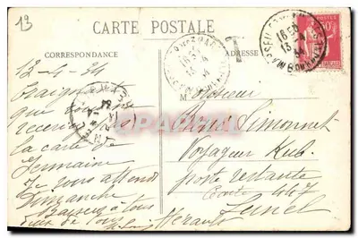 MARSEILLE - PLACE CASTELLANE - FONTAINE CANTINI - EL. — Verso