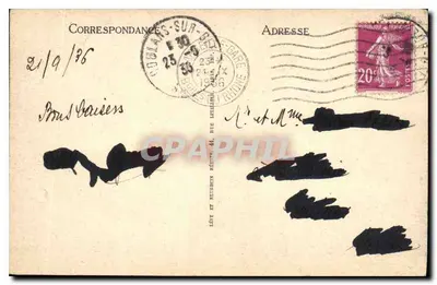 Marseille — La Corniche — widok z drzewa — wyd. LL, nr 181 — Rewers