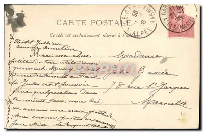 Marsiglia — Vista generale scattata da Notre-Dame-de-la-Garde — G. M. 26 — Verso