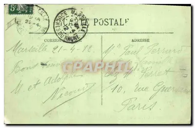 Marseille — Calçada de La Joliette — LL. n°190 — Verso