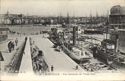 MARSEILLE - Vue Générale du Vieux Port — Collection B. F. n° 40