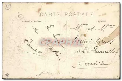 Marseille — Het Paleis van Justitie — P. Ruat, uitgever, Marseille — Achterkant