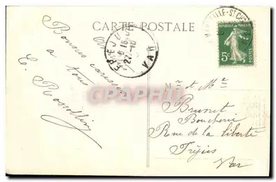 Marsiglia - Il Monumento Puget — Edizione delle Nuove Gallerie — Verso