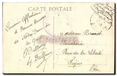 Marseille - Nossa Senhora da Guarda entre os pinheiros — J. Basistique, série IX — Verso