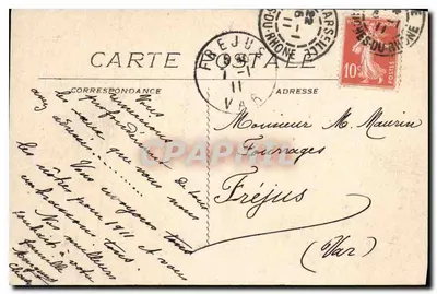 Marselha - O Castelo de If — Bilhete postal antigo n°42, editor L★ — Verso