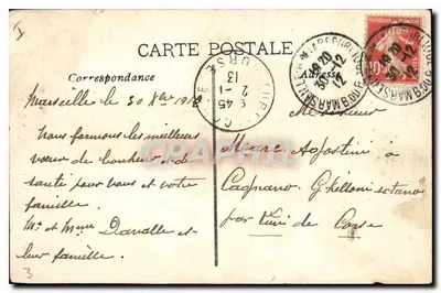 Marseille — Fontein van de Danaïden — Onbekende uitgever, n° 32 — Achterkant