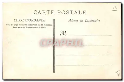 Marsella - La Place des Capucines — Obélisco y fuente — fototipia E. Lacour, n° 649 — Reverso
