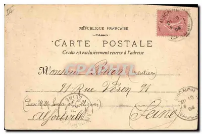 Marseille - Um Canto das Messageries Maritimes — Fototipia E. Lacour, 19, rue Thuban — Verso