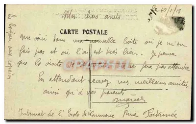 Port w Marsylii — Portal Sardynki — Wydawca: Henri Darné, Marsylia — Rewers