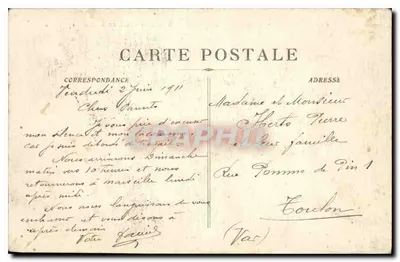 Marseille — Perspektywa Alei Meilhan i Kapucynów — wydawca nieznany, nr 90 — Rewers
