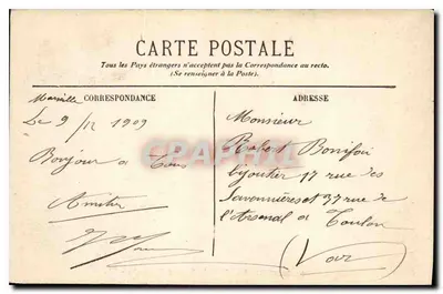 Marseille — Hotel Pocztowy i Telegraficzny — EI. 12 — Rewers