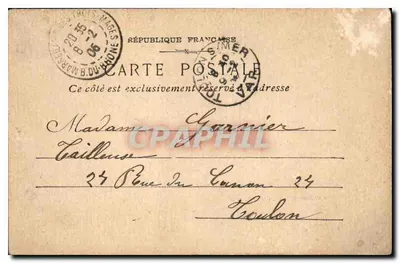 Marseille - Widok na La Cannebière — Fotografia z warsztatu Baudouin w Marseille — Rewers