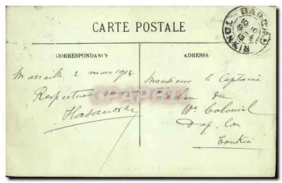 Marseille — La Cathédrale et le Fort Saint-Jean — LL. n°43 — Verso