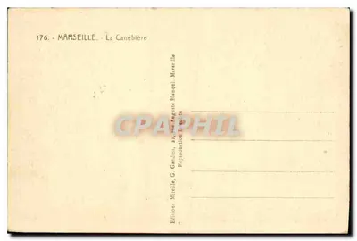 Marsylija - La Canebière — Wydawnictwo G. Gandini, 22, ulica Auguste Blanqui — Rewers