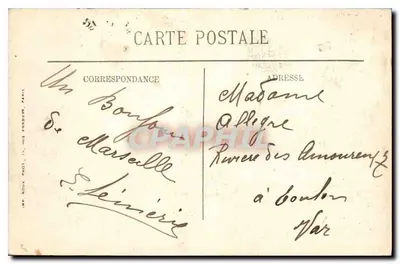 Marselha — O Ponte da Falsa Moeda — Imp. Nouv. Phot. Paris — Verso