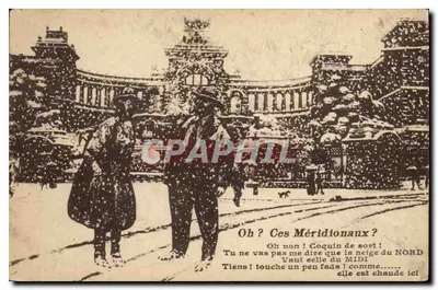 Deux personnes sous la neige — humouristique — éditeur inconnu