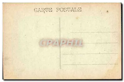 MARSEILLE — Pałac Longchamp — widok z ogrodu z fontanną i budynkami — Rewers
