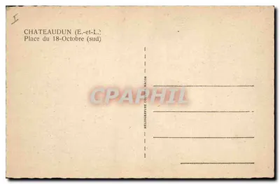 Châteaudun — Plac 18 Października (południe) — Héloïse Gauvreau & Macor — Rewers