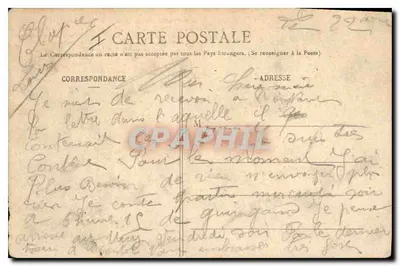 Maintenon (Eure-et-Loir) — A Vista do Castelo, Lado Sul — E.P. n° 2016 — Verso