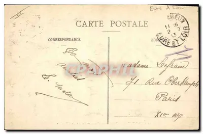 Maintenon — Portal Zamku i Wejście na Schody — Ch. Fourault, Dreux, nr 59 — Rewers