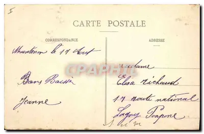 Maintenon - Portal Zamku i Wejście na Schody — Ch. Foucault, wyd. Dreux, n° 59 — Rewers