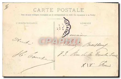 Tarjeta postal antigua Acueducto de Maintenon siglo XVII y Carretera de Gallardon Automovilística — Reverso