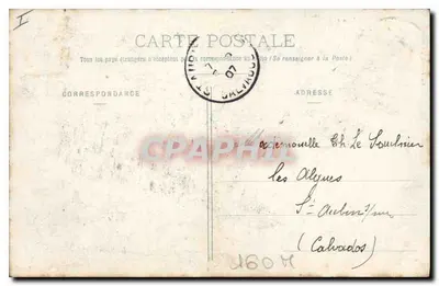 Zamek d'Anet — Fontanna w ogrodzie — Wydawca nieznany — Rewers