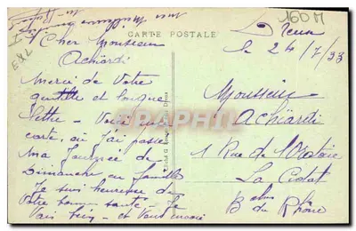 Zamek Anet (E-et-L.) — Portal widziany z Dziedzińca — G Fouceault, wyd., Dreux — Rewers