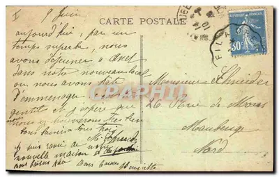 Zamek w Anet (E.-et-L.) — Henryk II zbudował zamek w Anet dla Diany de Poitiers — G. Foucault, wyd., Dreux — Rewers