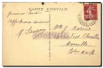 Gémenos (B.-du-R.) — Wzgórze Bretanii widziane z drogi św. Baume — Tardy, nr 10 — Rewers