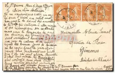 Route de Sainte-Baume à Gémenos — Les Lacets — I.P. — Verso