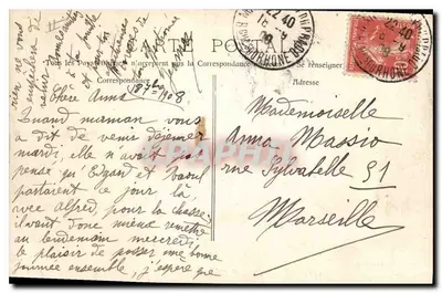 Gémenos - O Vale de St-Pons e o Pico da Bretanha — Fototipia E. Lacour Marselha, n° 3424 — Verso
