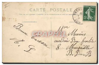 GÉMÉNOS - SAINT-PONS — Cascade du Moulin — Rose Roure, édit. Marseille, n°190 — Verso