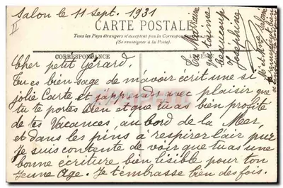 Villeneuve-lès-Avignon — Le Fort Saint-André — LL. que j'utilise — n°39 — Verso